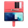 Чехол книжка кошелек с отделениями для карт и подставкой для OnePlus 7T Pro - Красный