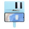 Чехол книжка кошелек с отделениями для карт и подставкой для OnePlus 7T - Синий