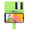Чехол книжка кошелек с отделениями для карт и подставкой для Samsung Galaxy A01 - Зеленый