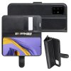Чехол книжка кошелек с отделениями для карт и подставкой для Samsung Galaxy A51 - Черный
