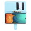 Чехол книжка кошелек с отделениями для карт и подставкой для Samsung Galaxy A71 - Голубой