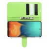 Чехол книжка кошелек с отделениями для карт и подставкой для Samsung Galaxy A71 - Зеленый