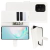 Чехол книжка кошелек с отделениями для карт и подставкой для Samsung Galaxy S10 Lite - Белый