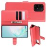 Чехол книжка кошелек с отделениями для карт и подставкой для Samsung Galaxy S10 Lite - Красный