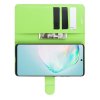 Чехол книжка кошелек с отделениями для карт и подставкой для Samsung Galaxy S10 Lite - Зеленый