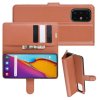 Чехол книжка кошелек с отделениями для карт и подставкой для Samsung Galaxy S20 Plus - Коричневый