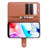 Чехол книжка кошелек с отделениями для карт и подставкой для Xiaomi Redmi 8 - Коричневый