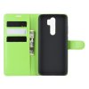Чехол книжка кошелек с отделениями для карт и подставкой для Xiaomi Redmi Note 8 Pro - Зеленый