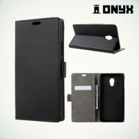 Чехол книжка с магнитной застежкой для Meizu Pro 6 Plus - Черный
