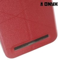 Чехол книжка с умным окном для ASUS ZenFone Max ZC550KL - Красный