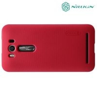 Чехол накладка Nillkin Super Frosted Shield для Asus Zenfone 2 Laser ZE500KG ZE500KL - Красный