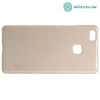 Чехол накладка Nillkin Super Frosted Shield для Huawei P9 lite - Золотой