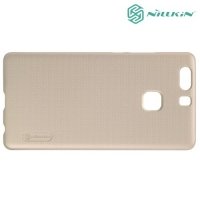 Чехол накладка Nillkin Super Frosted Shield для Huawei P9 Plus - Золотой