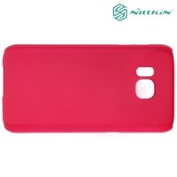 Чехол накладка Nillkin Super Frosted Shield для Samsung Galaxy S7 - Красный