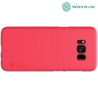 Чехол накладка Nillkin Super Frosted Shield для Samsung Galaxy S8 - Красный