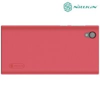 Чехол накладка Nillkin Super Frosted Shield для Sony Xperia L1 - Красный