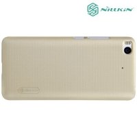 Чехол накладка Nillkin Super Frosted Shield для Xiaomi Mi 5s - Золотой