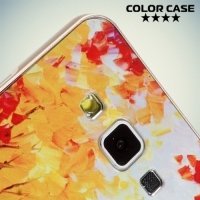 Чехол с металлическим бампером для Samsung Galaxy А3 - с рисунком Осень