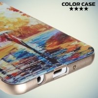 Чехол с металлическим бампером для Samsung Galaxy А3 - с рисунком Осень