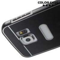 Чехол с металлическим бампером для Samsung Galaxy S6 - Черный