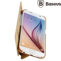 Чехол книжка BASEUS Terse для Samsung Galaxy S6 G920 - Коричневый