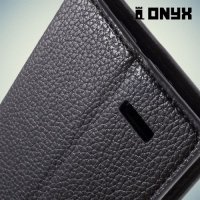 Чехол книжка для LG G4 Кошелек - черный