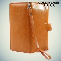 Чехол кошелек-сумка для телефона 3.7-4.3 дюйма - мандариновый