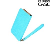 Чехол сумка для телефона 5 - 5.5 дюймов FashionCase - голубой