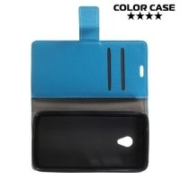 ColorCase флип чехол книжка для Alcatel One Touch U5 4G 5044D - Голубой