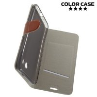 ColorCase флип чехол книжка для HTC U11 - Коричневый