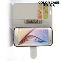ColorCase флип чехол книжка для Samsung Galaxy S7 - Белый