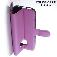 ColorCase флип чехол книжка для Samsung Galaxy S7 - Фиолетовый