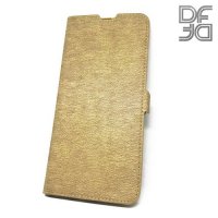 DF флип чехол книжка для Samsung Galaxy A30 / A20 - Золотой