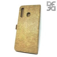 DF флип чехол книжка для Samsung Galaxy A30 / A20 - Золотой