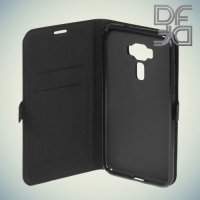 DF sFlip флип чехол книжка для Asus Zenfone 3 ZE552KL  - Черный
