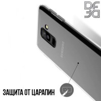 DF Ультратонкий прозрачный силиконовый чехол для Samsung Galaxy A6 Plus 2018