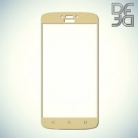 DF Закаленное защитное стекло на весь экран для Motorola Moto C Plus - Золотой