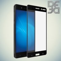 DF Закаленное защитное стекло на весь экран для Nokia 6 - Черный