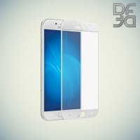 DF Закаленное защитное стекло на весь экран для Samsung Galaxy A3 2017 с белой рамкой