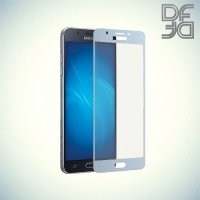 DF Закаленное защитное стекло на весь экран для Samsung Galaxy J3 2017 SM-J330F - Синий