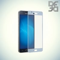 DF Закаленное защитное стекло на весь экран для Samsung Galaxy J7 2017 SM-J730F - Синий