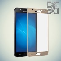 DF Закаленное защитное стекло на весь экран для Samsung Galaxy J7 Neo - Золотой