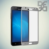 DF Закаленное защитное стекло на весь экран для Samsung Galaxy J7 Neo - Серебряный