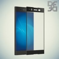 DF Закаленное защитное стекло на весь экран для Sony Xperia XA1 Ultra - Черный