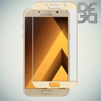 DF Защитное стекло для Samsung Galaxy A7 2017 SM-A720F золотое