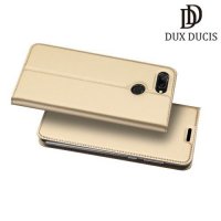 Dux Ducis чехол книжка для Huawei Honor 10 Lite с магнитом и отделением для карты - Золотой