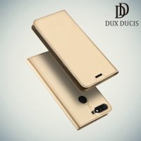 Dux Ducis чехол книжка для Huawei Honor 7C с магнитом и отделением для карты - Золотой