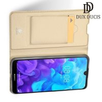 Dux Ducis чехол книжка для Huawei Honor 8S / Y5 2019 с магнитом и отделением для карты - Золотой