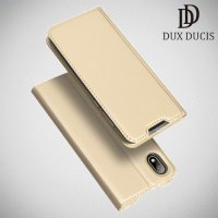 Dux Ducis чехол книжка для Huawei Honor 8S / Y5 2019 с магнитом и отделением для карты - Золотой