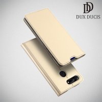 Dux Ducis чехол книжка для Huawei Honor View 20 (V20) с магнитом и отделением для карты - Золотой